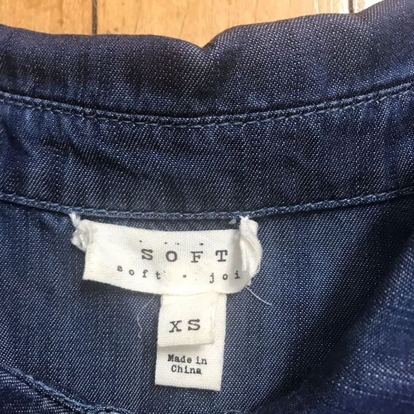 Soft Joie Eguine Chambray Shirt Dress XS - Picture 3 of 7